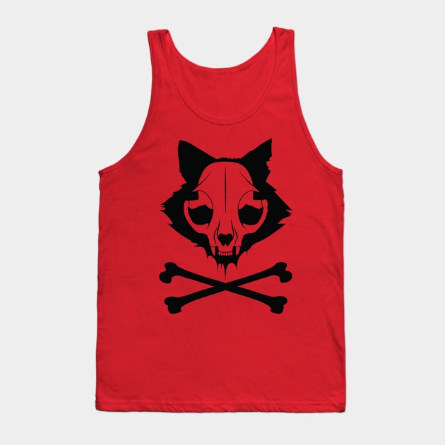 Cat & Cross Bones Tank Top by Nick Maskell Designs